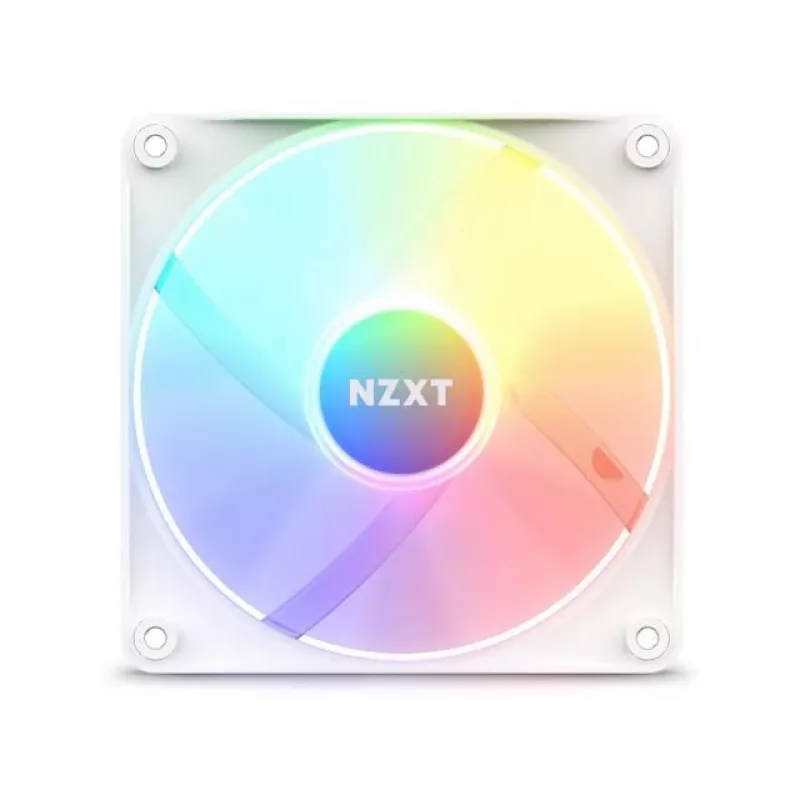 NZXT F120 RGB Core RF-C12SF-W1 ventilador de caja de 120 mm, 500–1800 RPM, PWM, blanco
