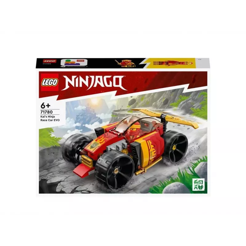 LEGO 71780 NINJAGO Coche de carreras ninja de Kai EVO 2en1, juguete de coche de carreras con modelo todoterreno, set de construcción para niños y niñas a partir de 6 años, cumpleaños