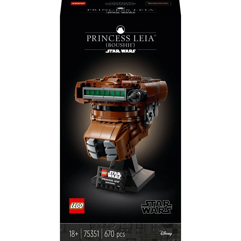 LEGO Star Wars Casco de la princesa Leia (Boushh) Set para adultos 75351 (670 piezas)