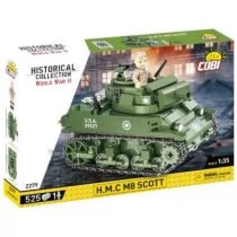 Bloques de construcción COBI H.M.C M8 Scott 525 piezas Segunda Guerra Mundial
