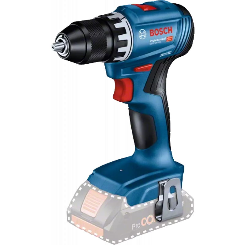 Bosch GSR 18V-45 Professional 500 rpm sin llave 900 g negro, azul