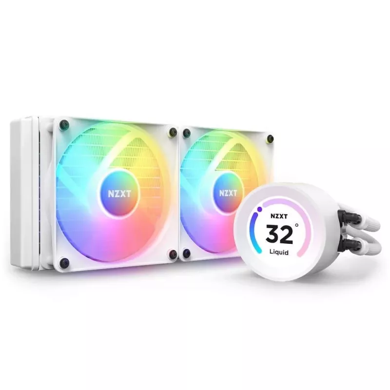 Refrigeración líquida todo en uno NZXT Kraken Elite 240 RGB 12 cm blanca