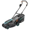 Cortacésped a batería Gardena PowerMax 37/36V P4A, set listo para usar, ancho de corte 37 cm, 36 V (2x 18 V), 2 baterías Li-Ion de 4,0 Ah (POWER FOR ALL ALLIANCE), cargador, negro/gris
