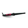 Esperanza SALMA EBL007 rizador cónico, barril de cerámica de 13–25 mm, 25 W, cable giratorio de 1,7 m, negro/rosa