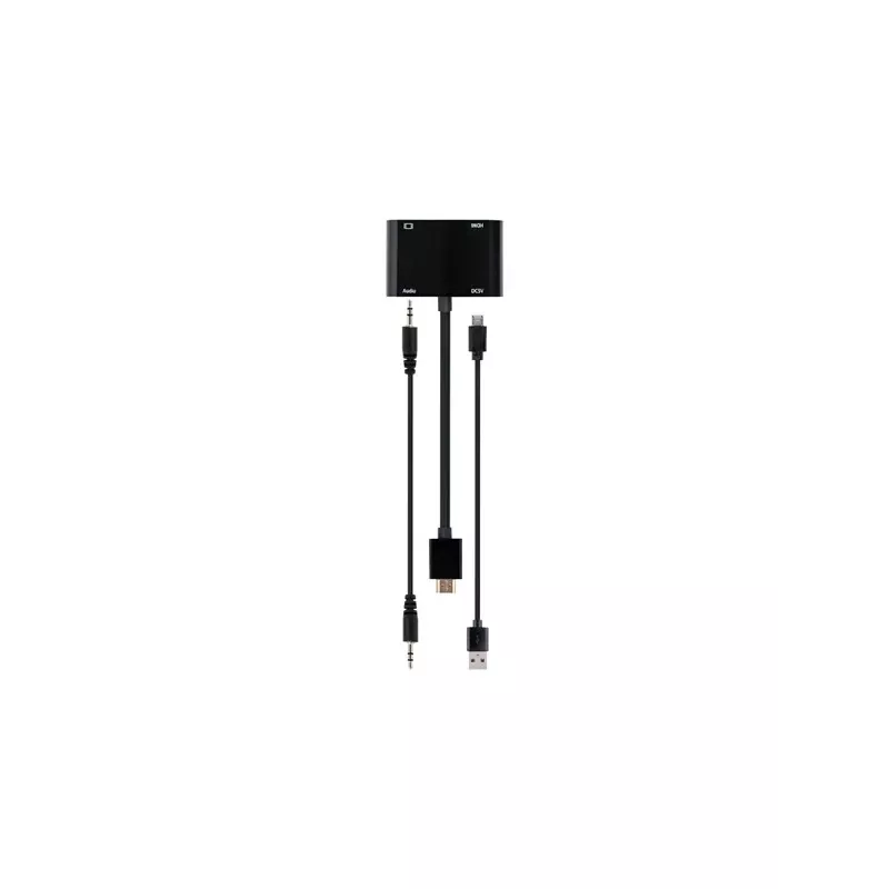 Gembird A-HDMIM-HDMIFVGAF-01 adaptador HDMI macho a HDMI hembra + VGA hembra con audio y puerto de alimentación