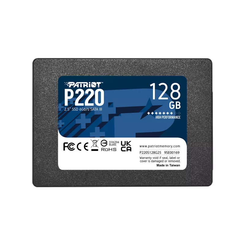 2,5 Patriot P220 128 GB (negro, SATA III 6 Gb/s, 2,5)
