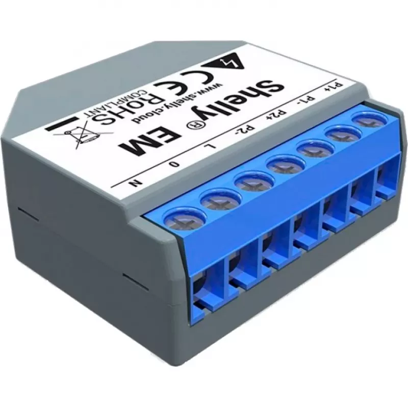 EM | medidor de energía inteligente con Wi-Fi y relé de control de contactor | domótica | compatible con Alexa y Google Home | app iOS Android | No
