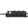 Brennenstuhl 1159950013 - 2 m - Interior/Exterior - Unmanaged - IP44 - Resistente al polvo - Protegido contra la lluvia - Protegido contra salpicaduras - Negro