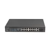 Lanberg RSFE-16P-2C-150 switch PoE+ no gestionable, 16x 10/100 PoE+, 2x combo Gigabit, 150 W, rack 1U