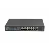 Lanberg RSFE-16P-2C-250 switch PoE+ no gestionable, 16x 10/100 PoE+, 2x combo Gigabit, 250 W, rack 1U