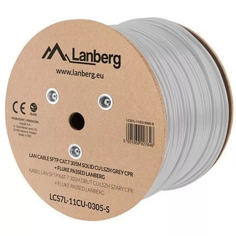 Cable de red Lanberg LCS7L-11CU-0305-S RJ45 Cat7 305 m blanco