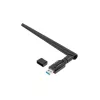 Lanberg NC-1200-WIE adaptador WiFi USB 3.0 AC1200 de doble banda, 1 antena externa + 1 interna, negro