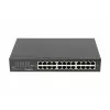 Switch no gestionado LANBERG RSGE-24 — 24× Gigabit Ethernet 1U, montaje en rack, negro