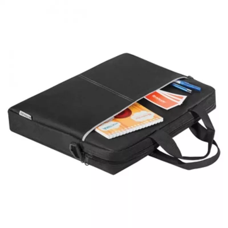 Funda para portátil DEFENDER Lite 39,6 cm (15,6 inch) negro/gris, poliéster, cremallera, asa de transporte, correa de hombro extraíble
