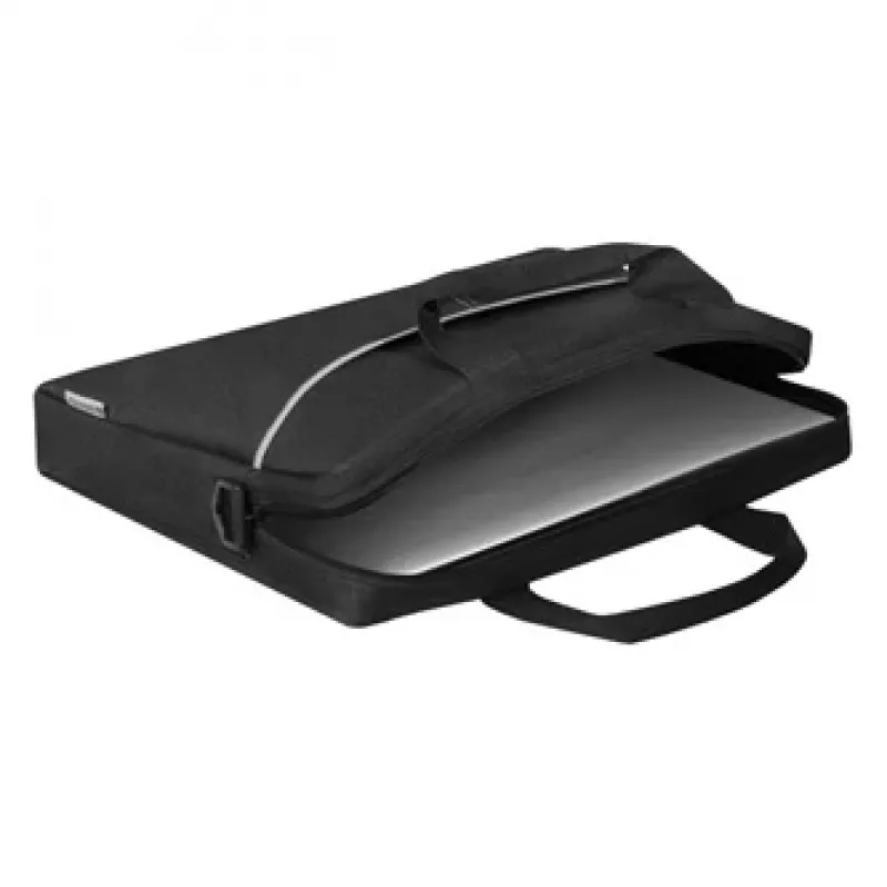 Funda para portátil DEFENDER Lite 39,6 cm (15,6 inch) negro/gris, poliéster, cremallera, asa de transporte, correa de hombro extraíble