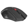 Ratón inalámbrico DEFENDER ACCURA MM-275 RF, óptico, ambidiestro, 1600 DPI, receptor USB RF, 5–6 botones, negro/rojo
