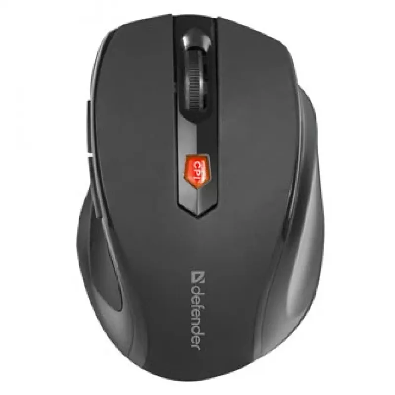 Ratón óptico inalámbrico RF para diestros DEFENDER ULTRA MM-315 — 1600 DPI, 6 botones, receptor USB, negro