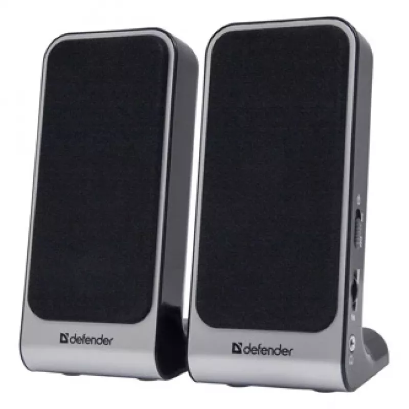 Altavoces DEFENDER SPK-225 2.0 con cable, 4 W RMS, USB/DC 5 V, 3,5 mm, negro