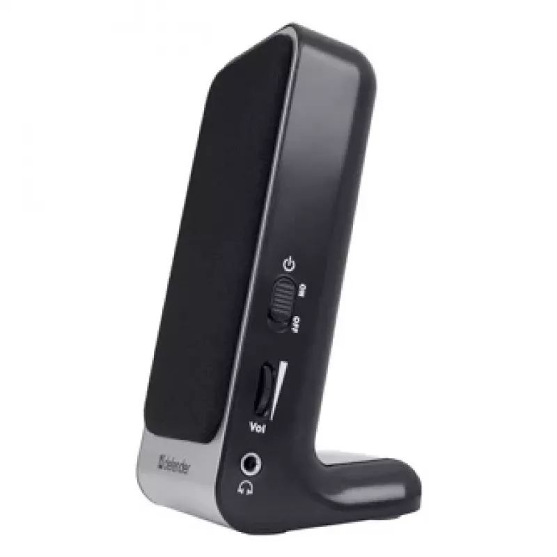 Altavoces DEFENDER SPK-225 2.0 con cable, 4 W RMS, USB/DC 5 V, 3,5 mm, negro