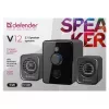 Defender V12 65212 altavoces para ordenador 2.1, 11 W, subwoofer de 5 W, alimentados por USB, retroiluminación LED, negros, 115 x 130 x 223 mm