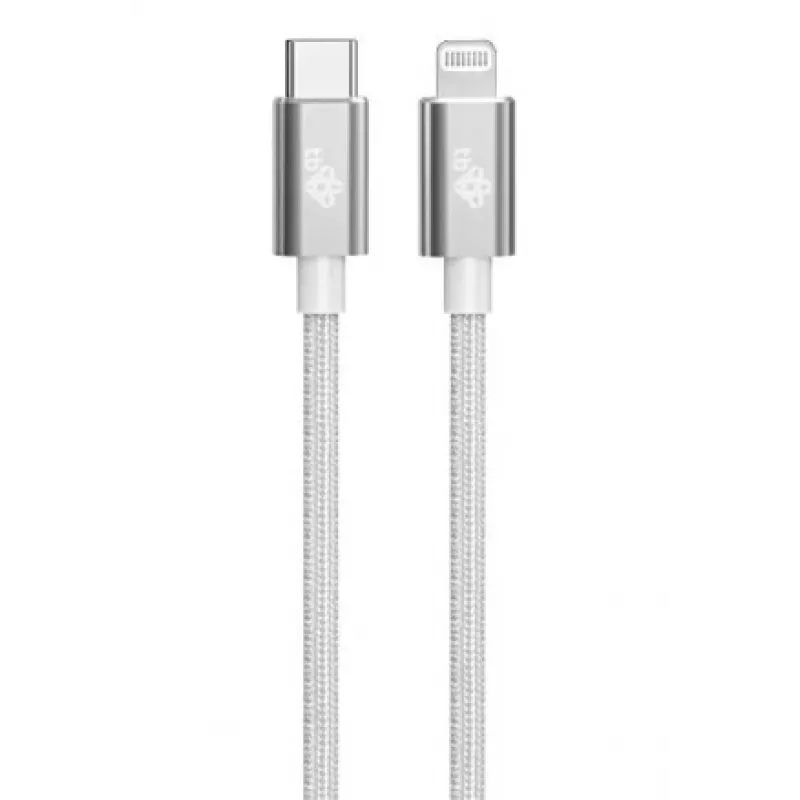 Cable TB USB-C - Lightning trenzado 1m, plata