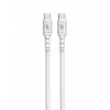 Cable USB C - USB C 1m silicona blanco