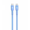 Cable USB C - USB C 1m silicona azul