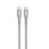 Cable USB C - USB C 1 m silicona gris