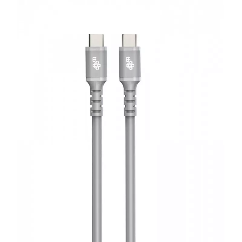 Cable USB C - USB C 1 m silicona gris