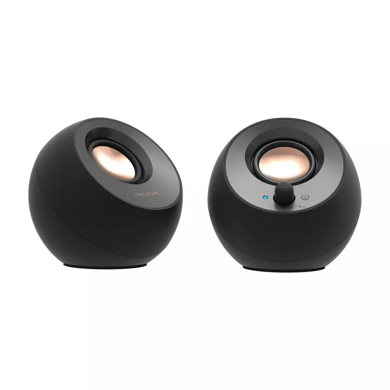 Altavoces de sobremesa CREATIVE Pebble V3 minimalistas 2.0 USB-C con audio USB, Clear Dialog Enhancement, Bluetooth 5.0, 8W RMS con 16W de potencia máxima