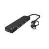 Hub USB NATEC Mayfly USB 3.2 Gen 1 Type-A Type-C 5000 Mbit/s Negro