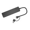 Hub USB NATEC Mayfly USB 3.2 Gen 1 Type-A Type-C 5000 Mbit/s Negro