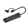 Hub USB NATEC Mayfly USB 3.2 Gen 1 Type-A Type-C 5000 Mbit/s Negro
