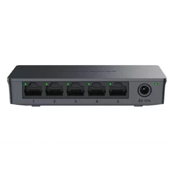Grandstream GWN7700 switch no gestionado capa 2 5 puertos Gigabit capacidad de conmutación 10Gbps 802.1p QoS negro sobremesa/pared 5VDC