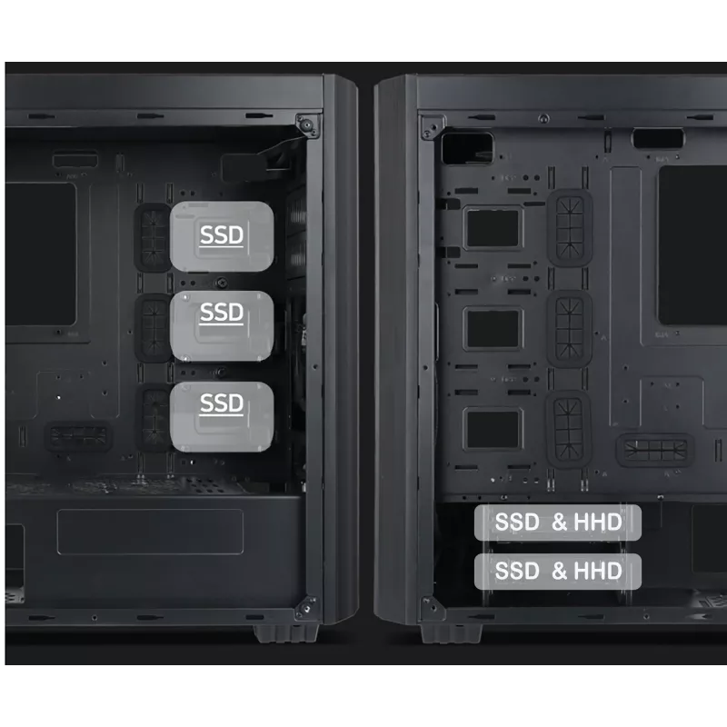 Caja de ordenador Gembird Fornax K500 ATX, Midi-Tower, negra