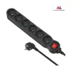 Alargador de corriente Maclean MCE187 3m 6 tomas AC interior negro