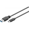 Wentronic Goobay Cable USB 3.0 SuperSpeed > USB-C™, negro, 2 m - conector macho USB 3.0 (Type-A) > conector macho USB-C (71221)
