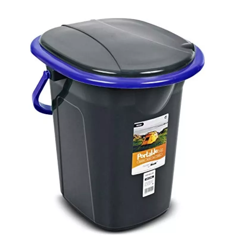 GreenBlue GB320BB inodoro portátil de camping tipo cubo, 19 l, negro/azul marino