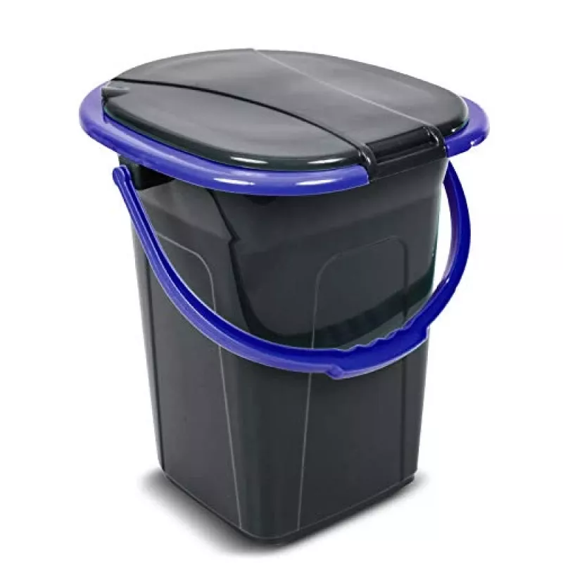 GreenBlue GB320BB inodoro portátil de camping tipo cubo, 19 l, negro/azul marino
