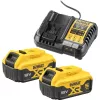 Set de batería y cargador DeWALT DCB1104P2 18 V 5,0 Ah (2 baterías, cargador)