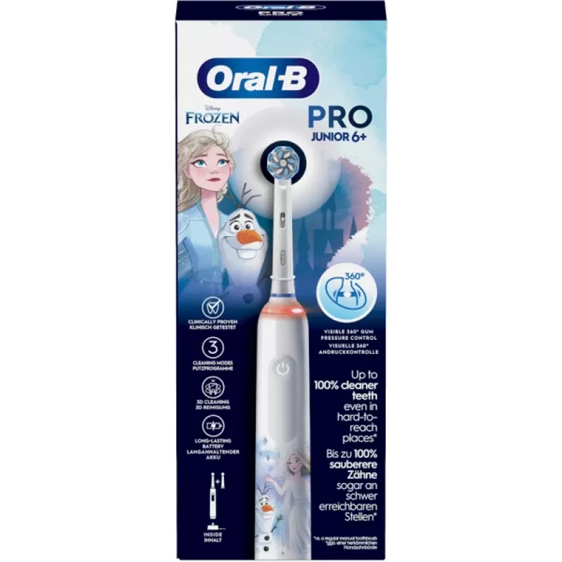 Cepillo de dientes eléctrico rotatorio Oral-B PRO Junior Frozen
