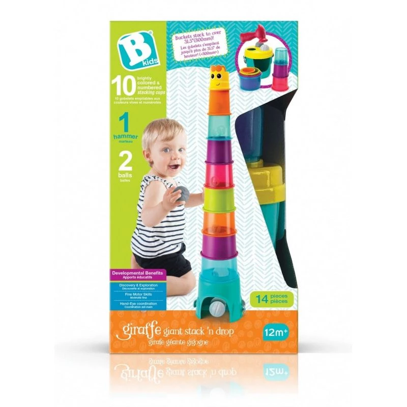 Torre multifuncional jirafa XL de B-kids modelo 1164702NN, altura 120 cm, torre de juego y actividad