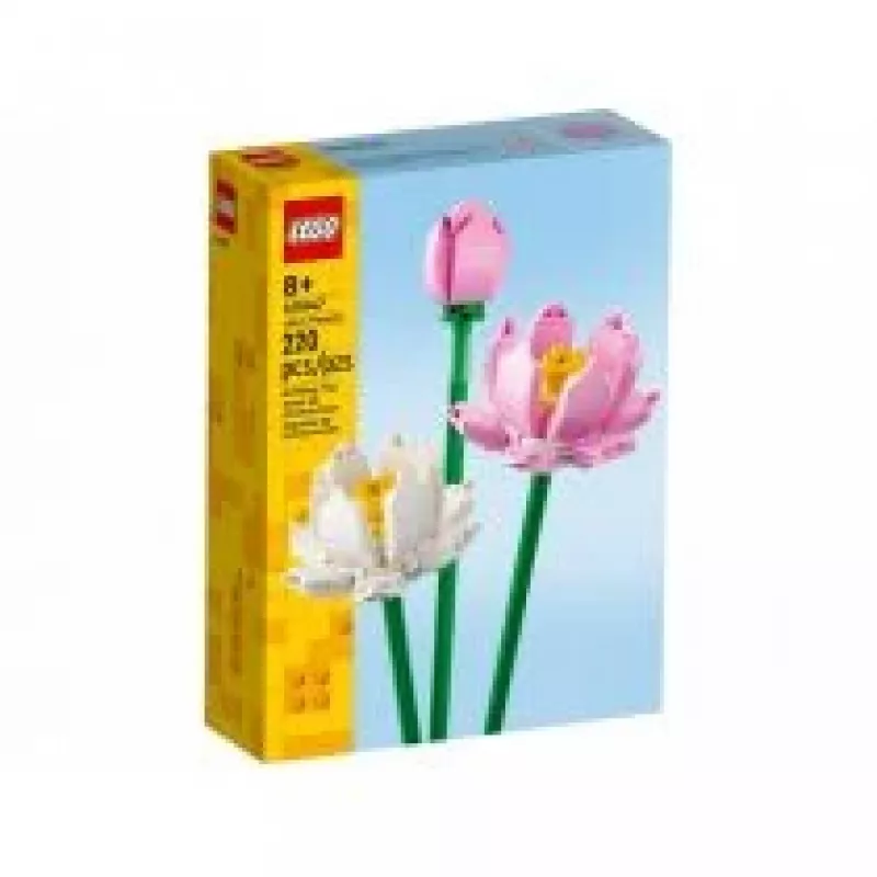 Set de construcción LEGO 40647 Lotus Flowers — Botanical Collection modelo modular, 220 piezas, altura 300 mm, edad 8+