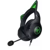 Kraken Kitty V2 - Negro, Auriculares gaming, Orejas Kitty, Iluminación reactiva al streaming, Micrófono cardioide HyperClear, Controladores TriForce de 40 mm, Micrófono integrado en las orejeras, Razer Chroma RGB (oreja y orejeras), Sonido envolvente: Solo disponible en