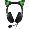 Kraken Kitty V2 - Negro, Auriculares gaming, Orejas Kitty, Iluminación reactiva al streaming, Micrófono cardioide HyperClear, Controladores TriForce de 40 mm, Micrófono integrado en las orejeras, Razer Chroma RGB (oreja y orejeras), Sonido envolvente: Solo disponible en