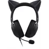 Kraken Kitty V2 - Negro, Auriculares gaming, Orejas Kitty, Iluminación reactiva al streaming, Micrófono cardioide HyperClear, Controladores TriForce de 40 mm, Micrófono integrado en las orejeras, Razer Chroma RGB (oreja y orejeras), Sonido envolvente: Solo disponible en