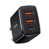 Baseus 30W Cargador USB QC PD3.0 Type-C Cargador rápido PD para iPhone 17 16 15 14 13 12 Pro Max Xiaomi Samsung