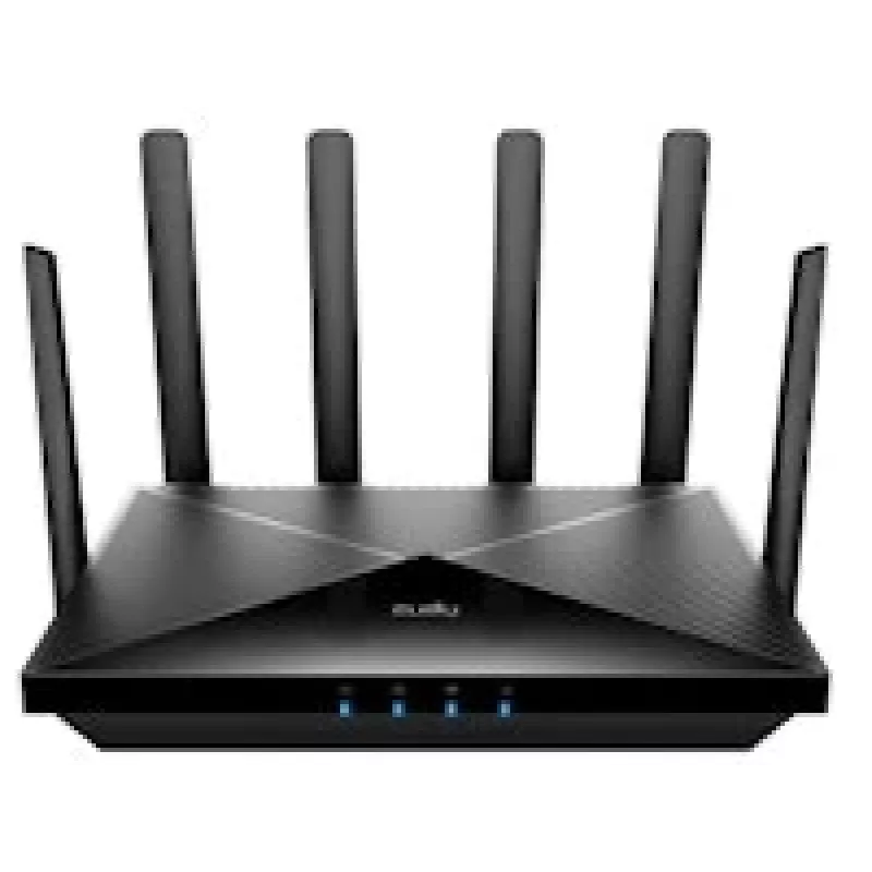Router WiFi de sobremesa Cudy P5 — Wi‑Fi 6 de doble banda, 5G Sub6, Dual NanoSIM, Gigabit Ethernet, 6 antenas extraíbles, 256 MB RAM
