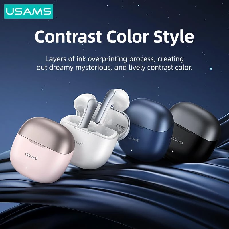 Auriculares USAMS TWSXH Series Dual Mic Wireless azul/azul BHUXH03