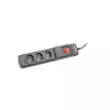 Protección contra sobretensiones ARMAC M3/15/CZ 1,5 m negro 3 tomas regleta con cable